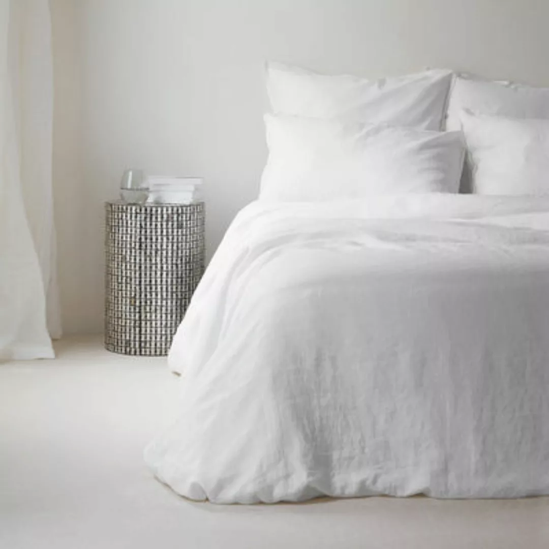 Bettbezug 240 x 220 cm  textil weiß / 240 x 220 cm - Leinen gewaschen - Au günstig online kaufen