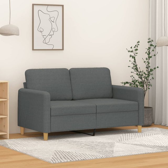 vidaXL Sofa 2-Sitzer-Sofa Dunkelgrau 120 cm Stoff günstig online kaufen