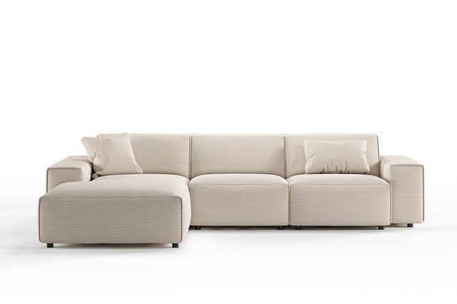 KAWOLA Ecksofa, Sofa Cord, Recamiere rechts od. links, versch. Farben günstig online kaufen