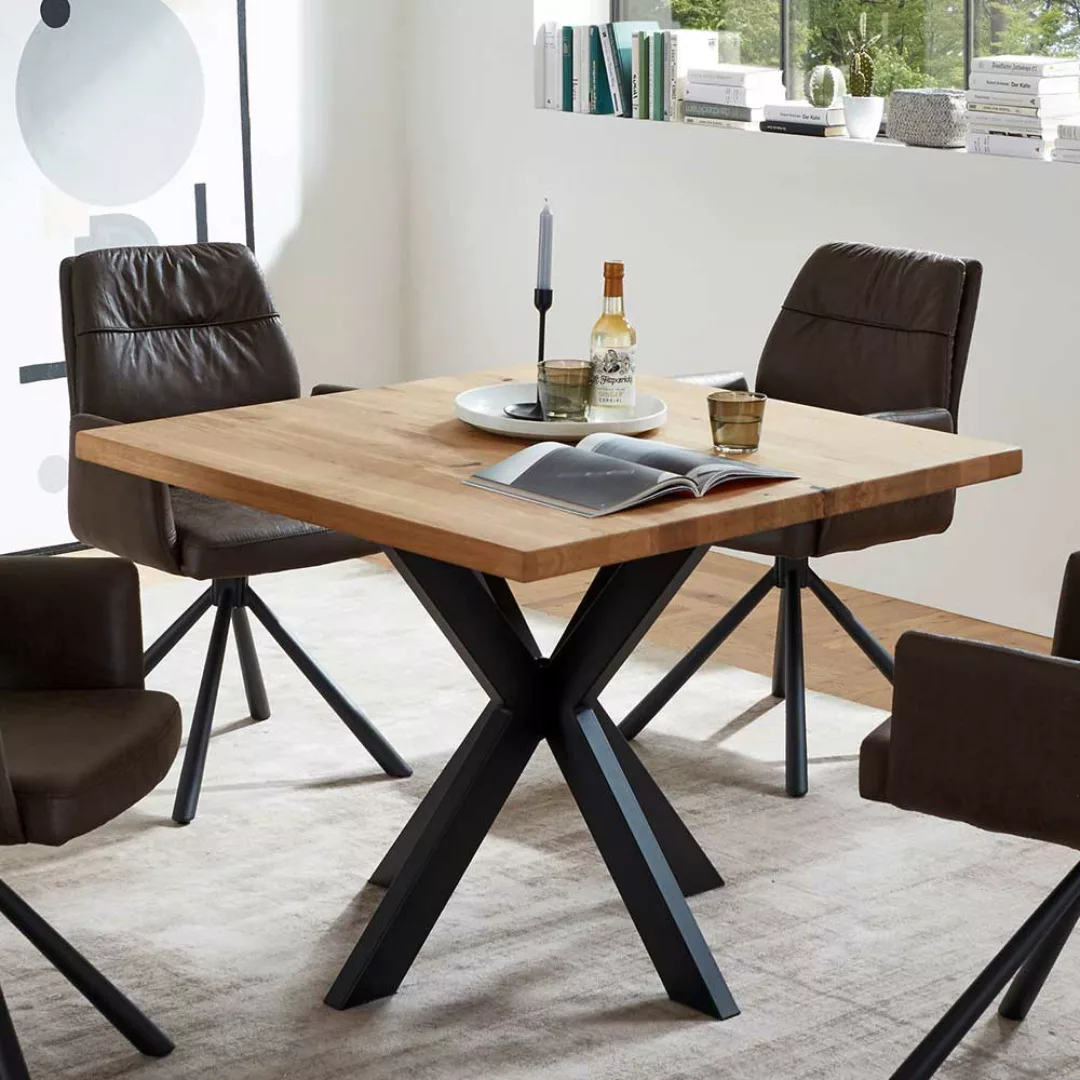 Kleiner Esszimmer Tisch 100x100 cm Industry und Loft Stil günstig online kaufen