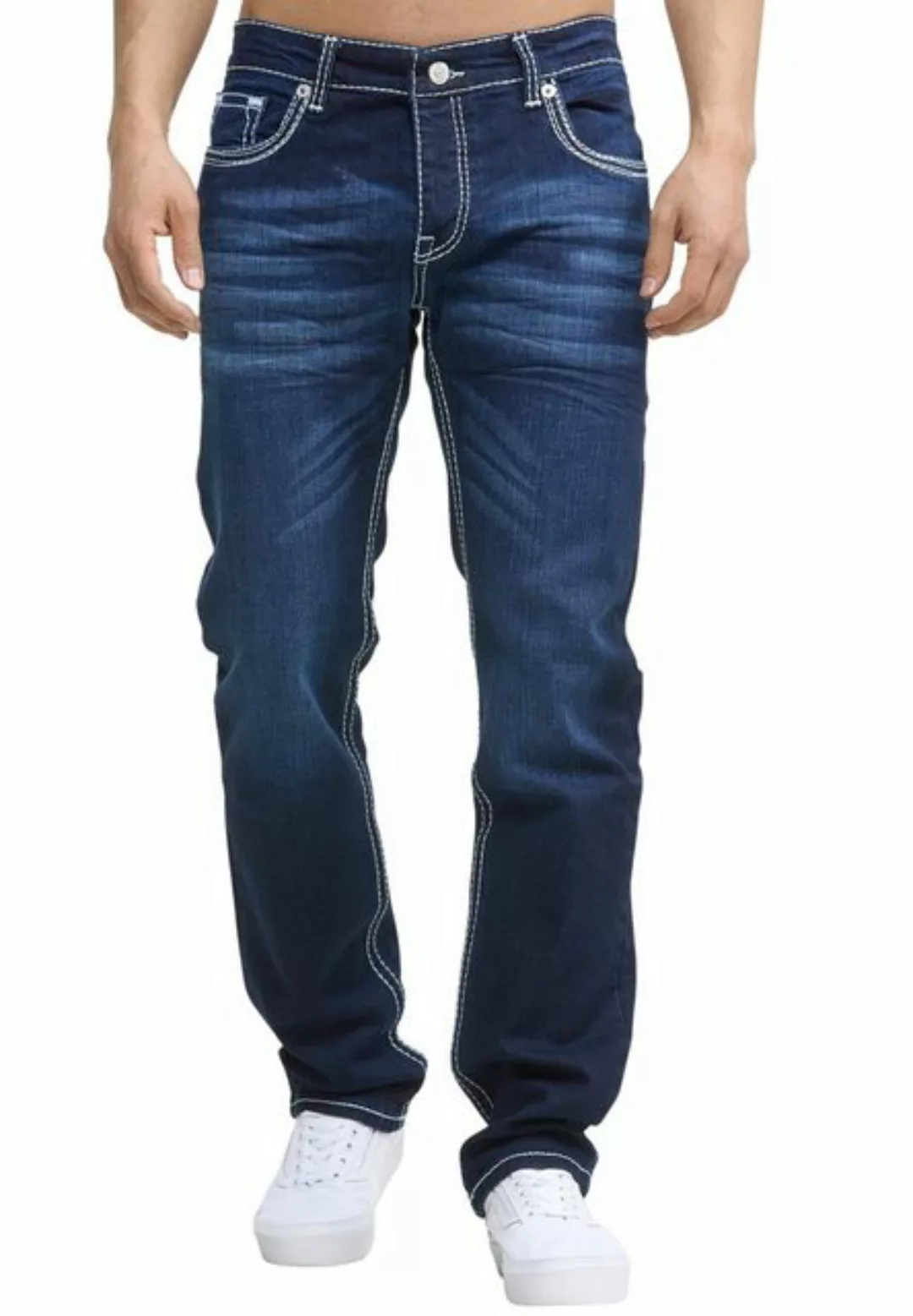 Code47 Regular-fit-Jeans Code47 Herren Jeans Hose Regular Fit Männer Bootcu günstig online kaufen