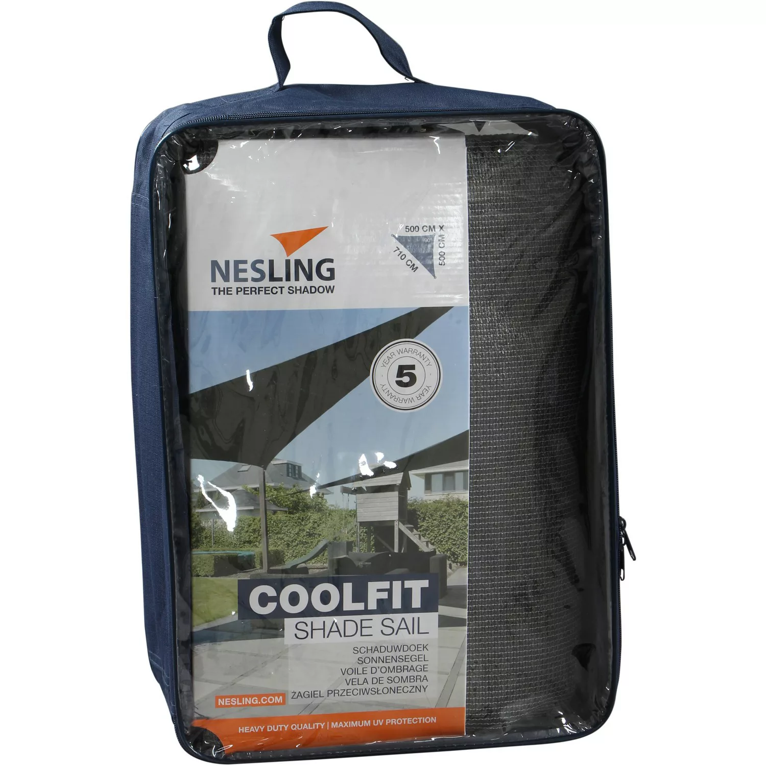 Nesling Sonnensegel Coolfit Grau 500 cm x 500 cm x 710 cm günstig online kaufen