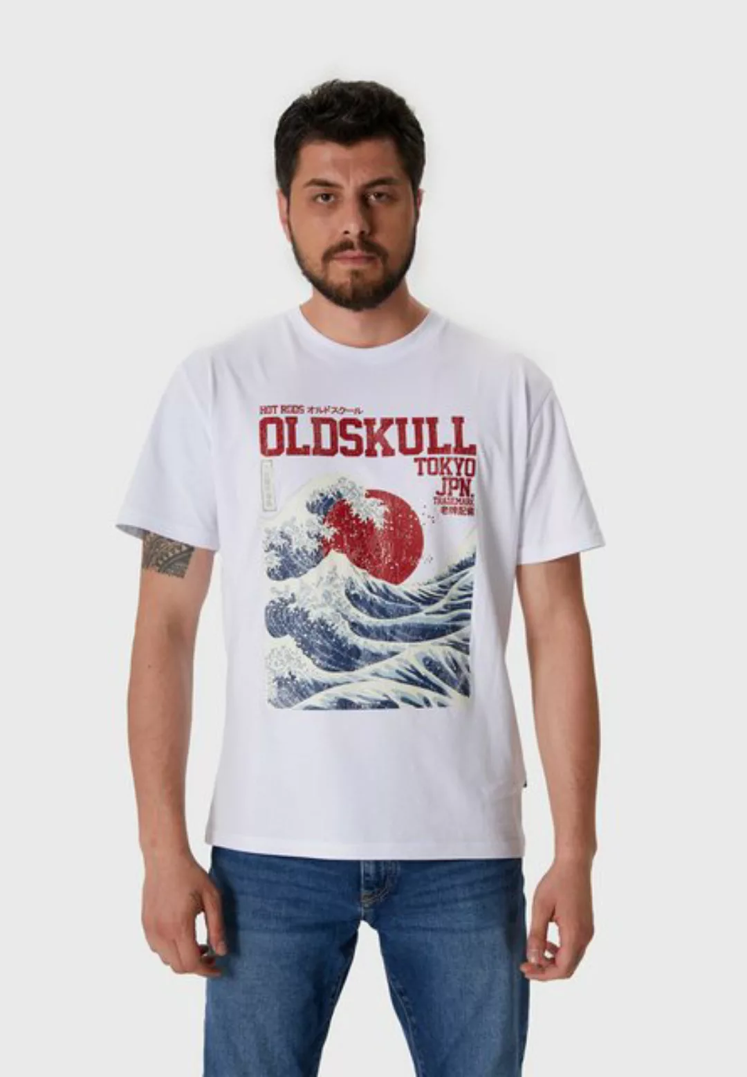 Oldskull T-Shirt Asian Big W Vintage Logo Graphic günstig online kaufen