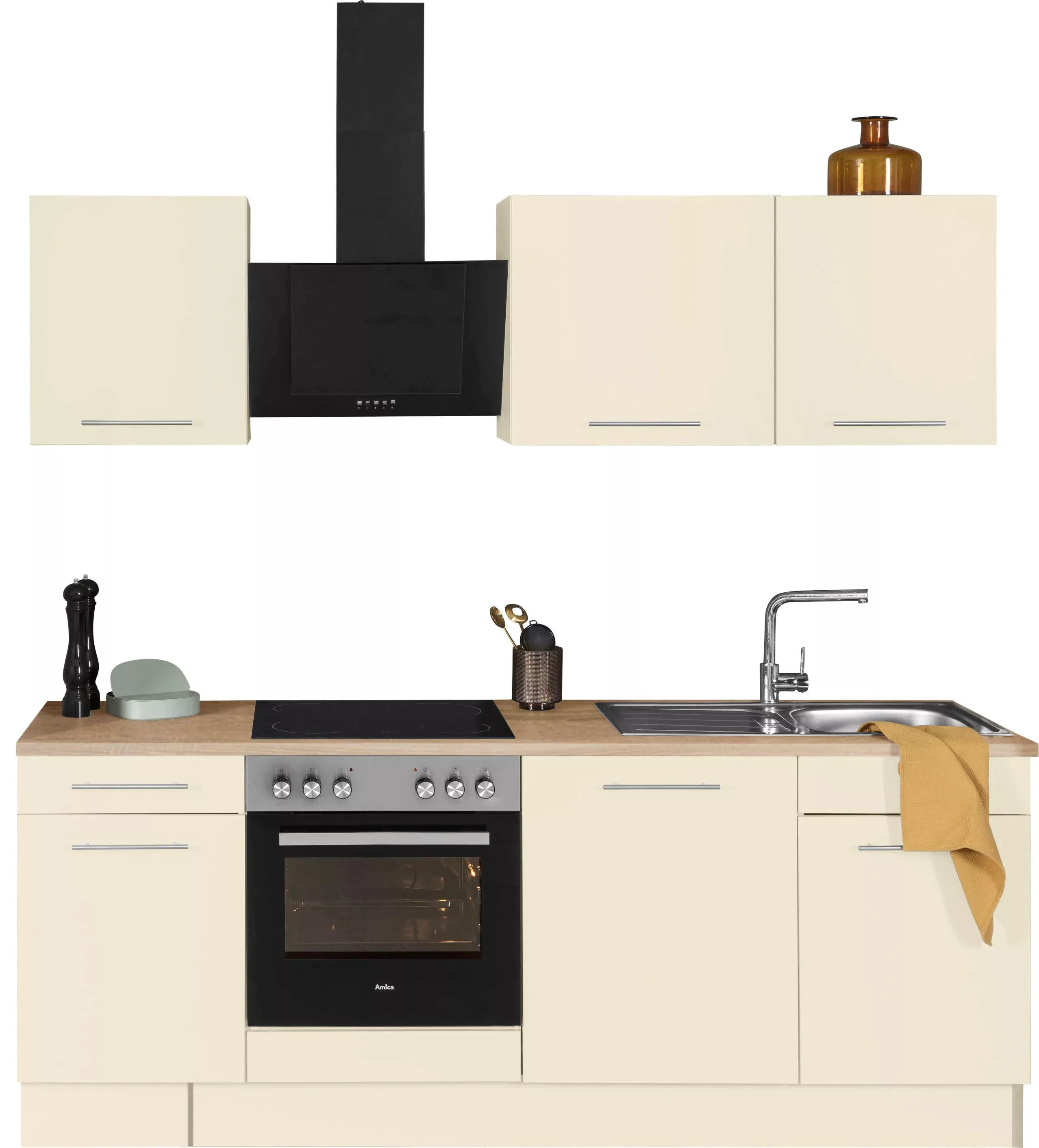 wiho Küchen Küchenzeile "Ela", Breite 220 cm, Soft-Close-Funktion, höhenver günstig online kaufen