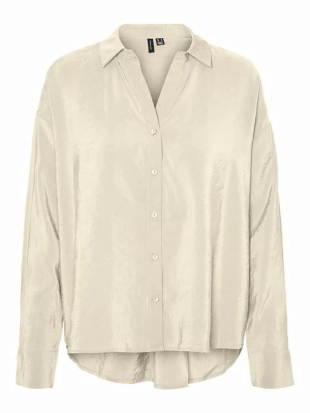 Vero Moda Hemdbluse VERO MODA Oversize Hemd-Bluse VmQueeny Shirt V-Ausschni günstig online kaufen