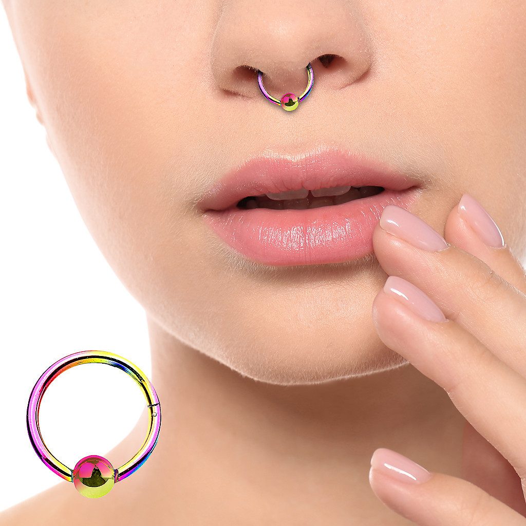 Taffstyle Nasenpiercing Titan Septum Piercing Ring günstig online kaufen