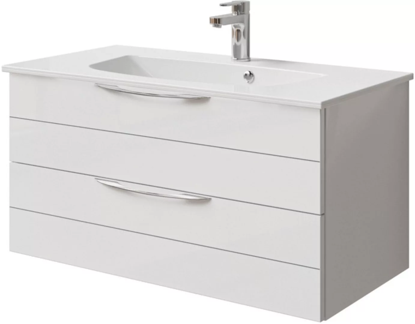 Saphir Waschtisch »Serie 6025 Mineralmarmor-Waschtisch mit Unterschrank, 97 günstig online kaufen