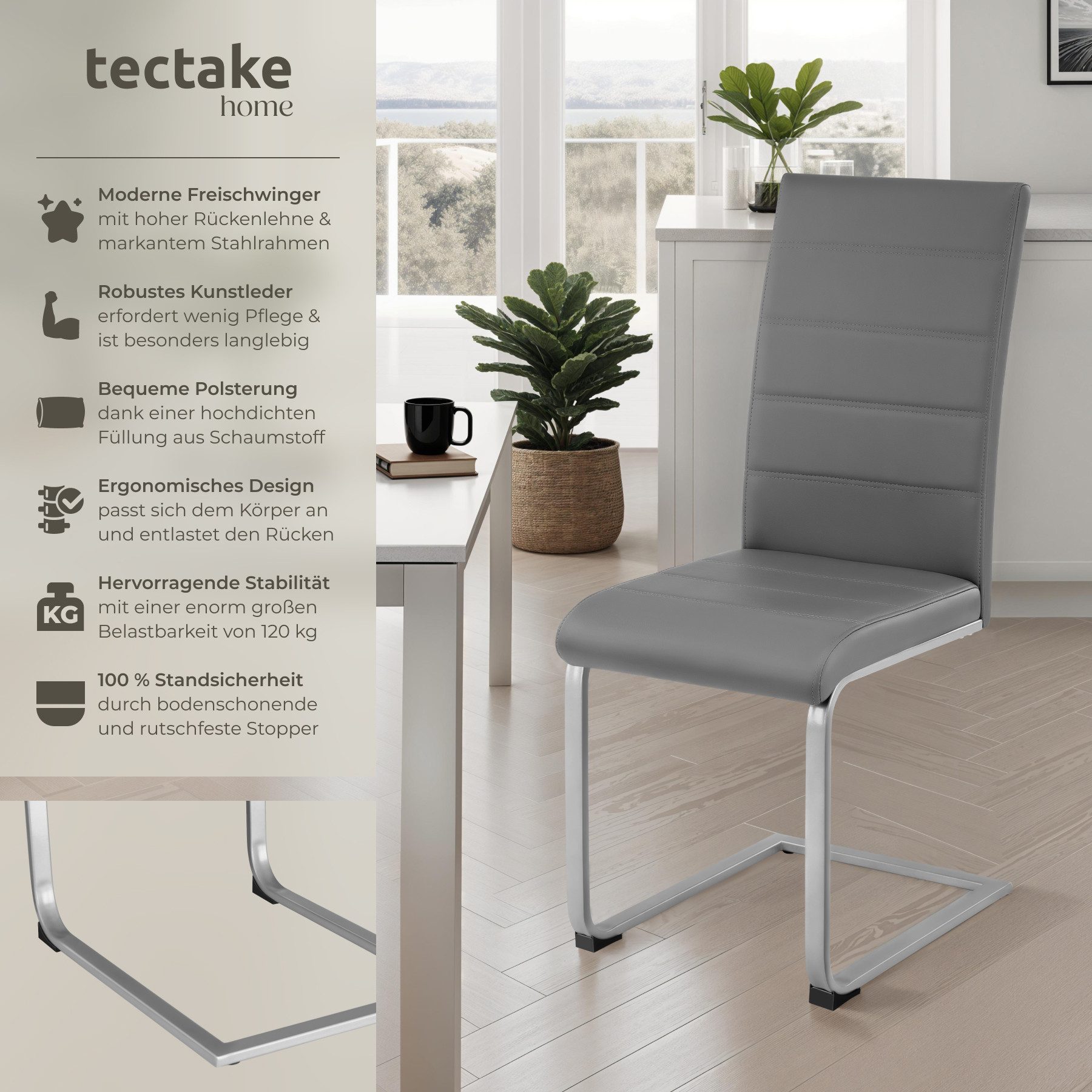 tectake Esszimmerstuhl Set Schwingstuhl (Set., 2 günstig online kaufen