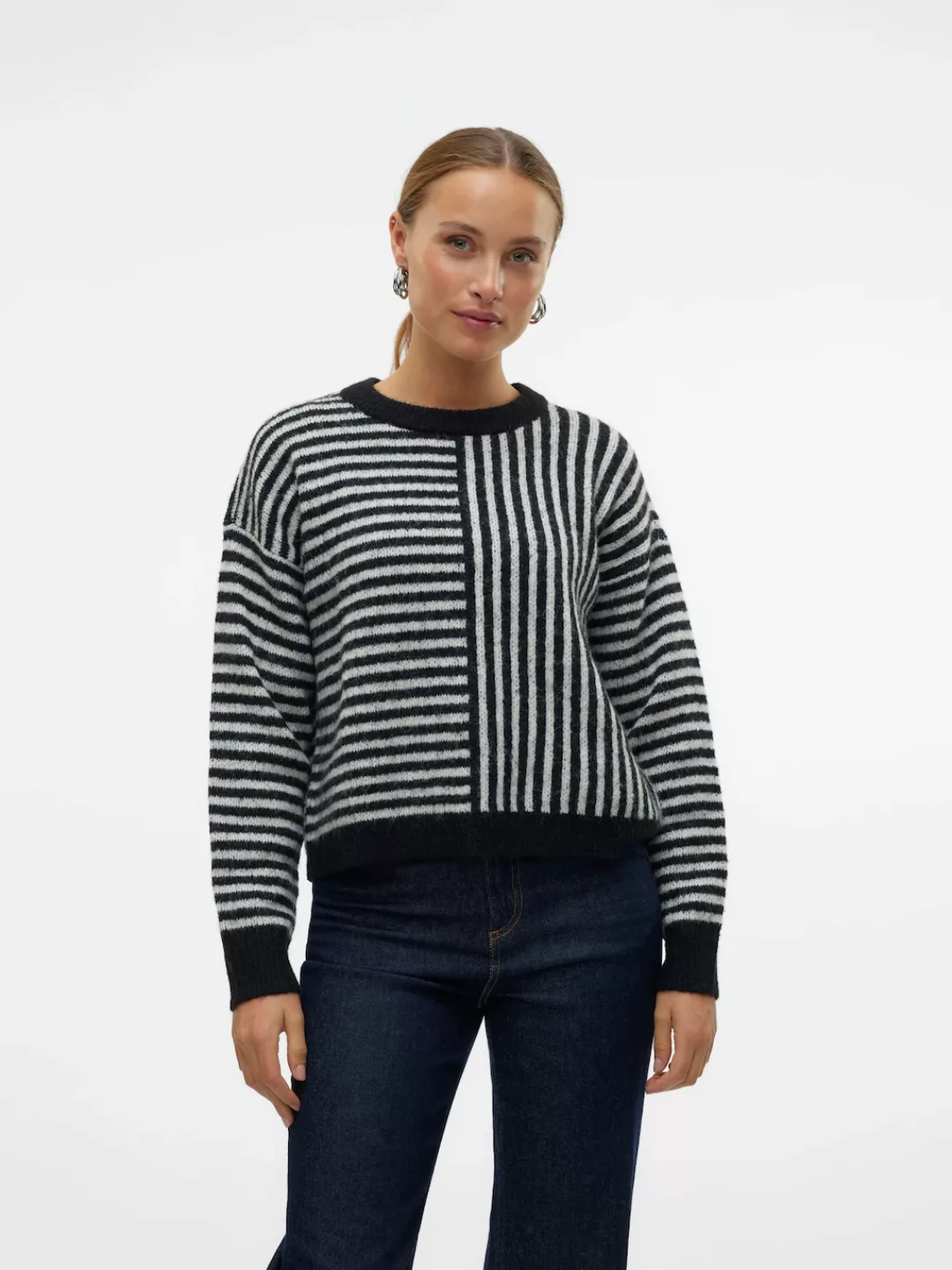 Vero Moda Strickpullover VMURANUS LS ONECK CROPPED PULLOVER GA BF günstig online kaufen