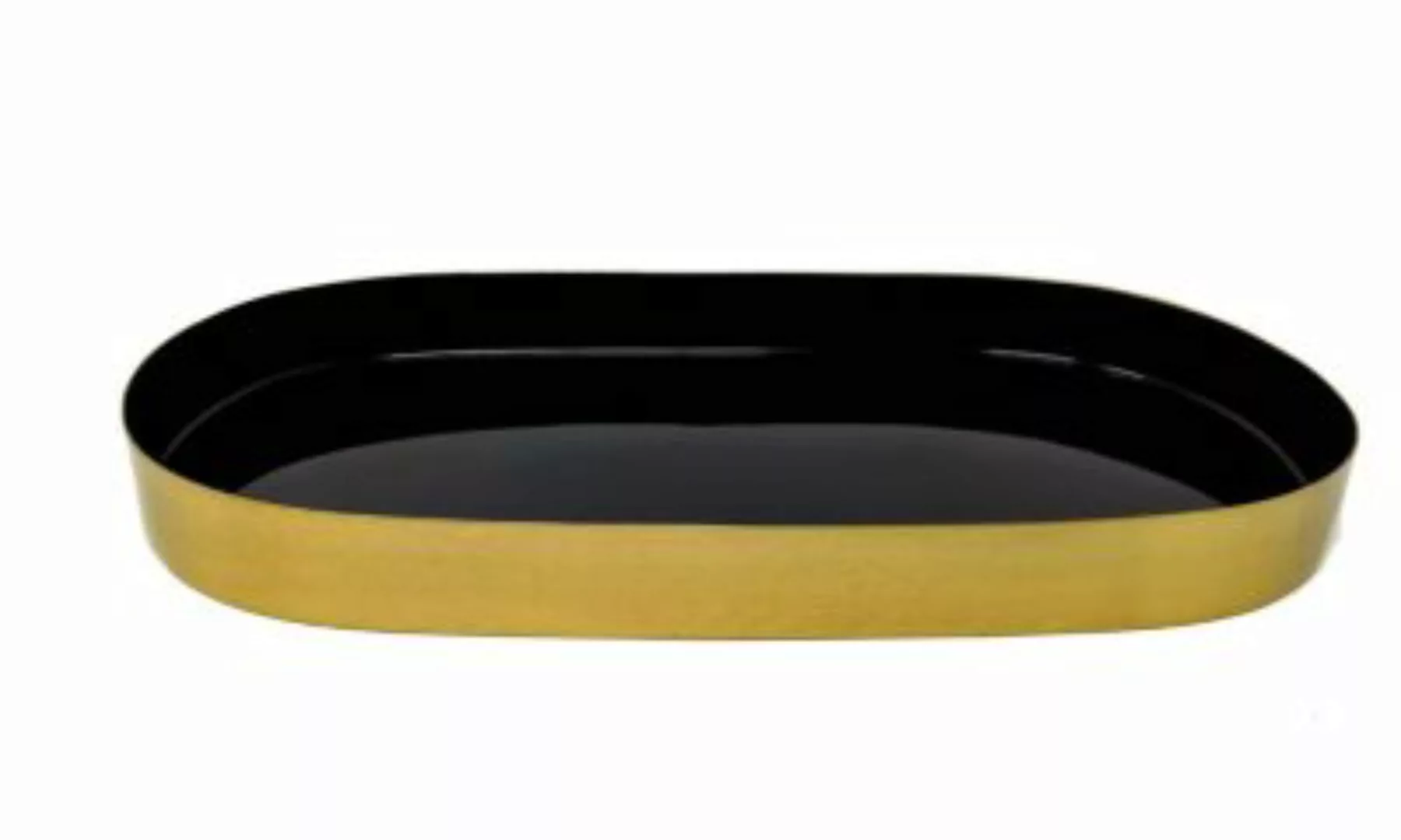 LaLe Living Deko-Tablett Glam aus Eisen gold/schwarz günstig online kaufen