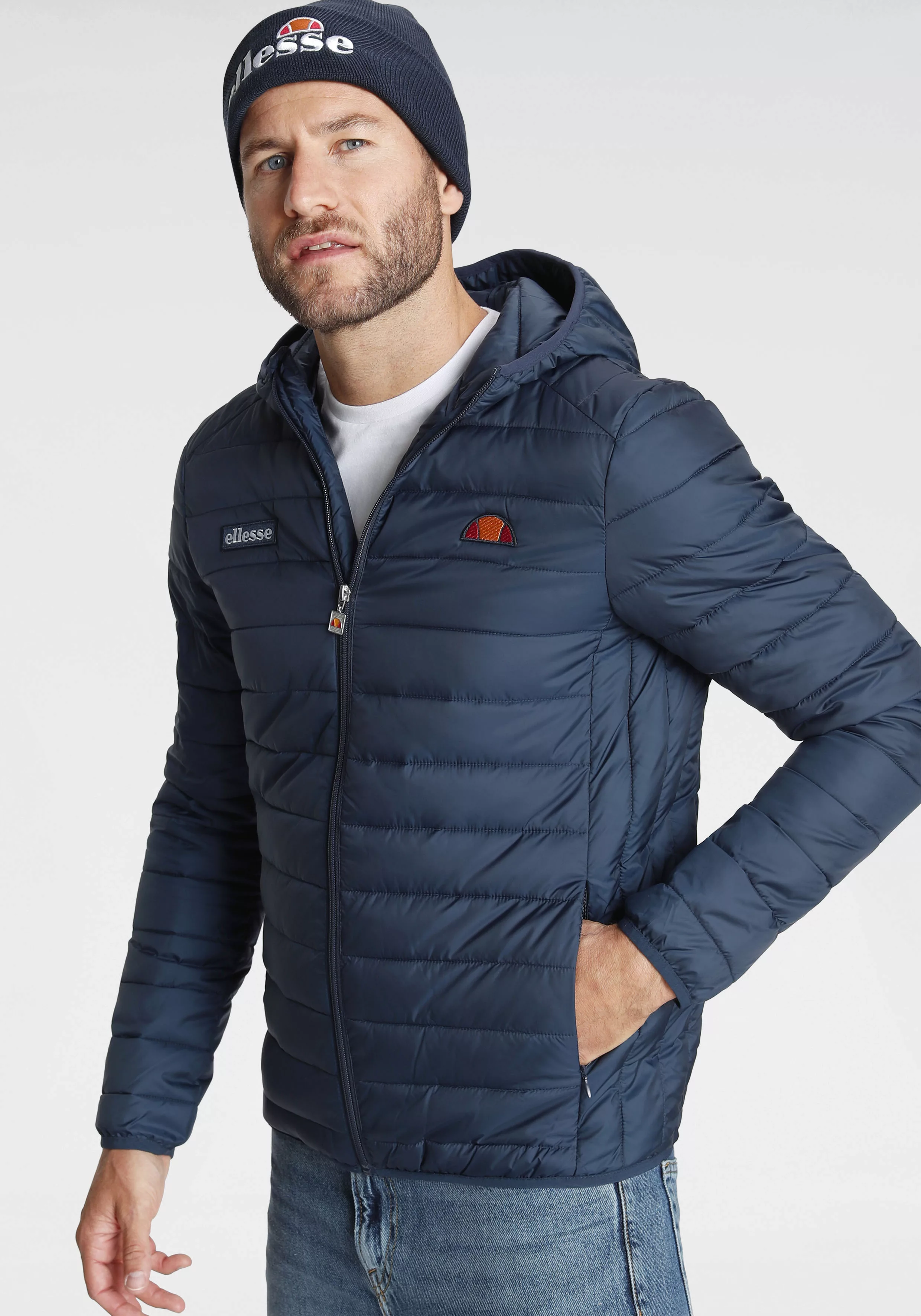 ellesse – Wattierte Lombardy-Jacke in Marine-Marineblau günstig online kaufen