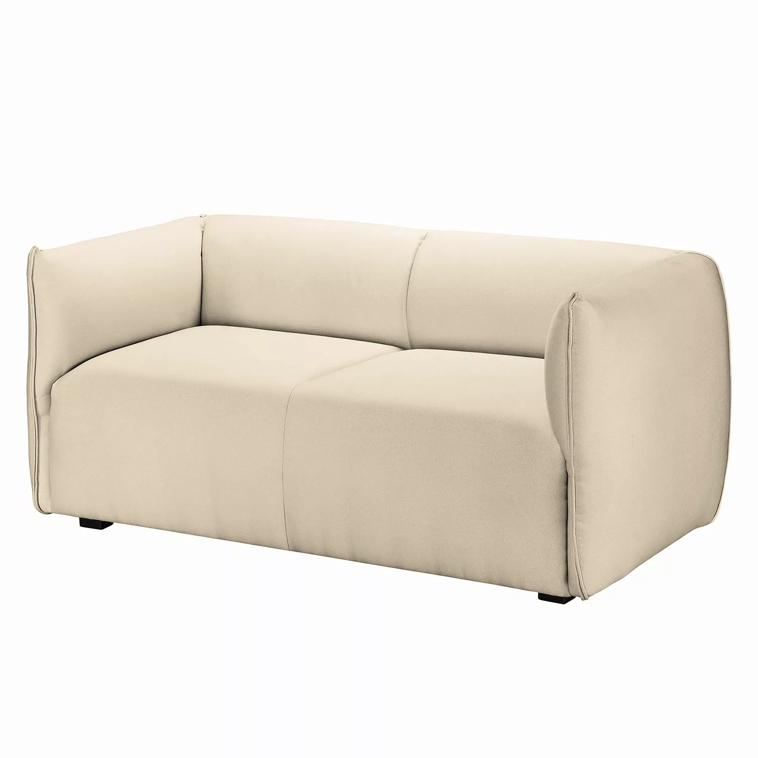 home24 Fredriks Sofa Grady I 2-Sitzer Ecru Webstoff 162x70x78 cm (BxHxT) Mo günstig online kaufen