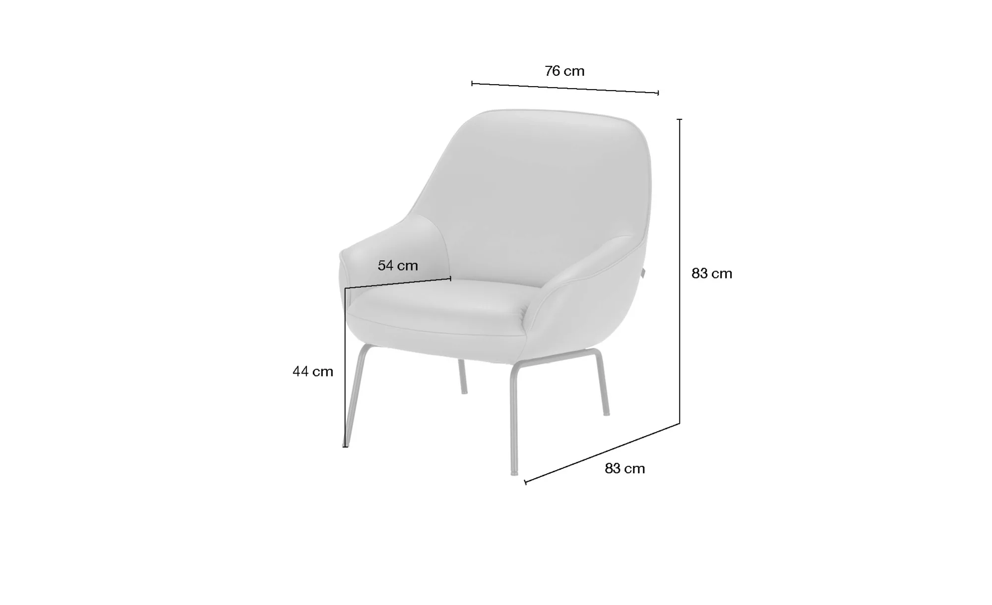 hülsta Sofa Ledersessel  HS 482 ¦ rot ¦ Maße (cm): B: 76 H: 83 T: 83 Polste günstig online kaufen