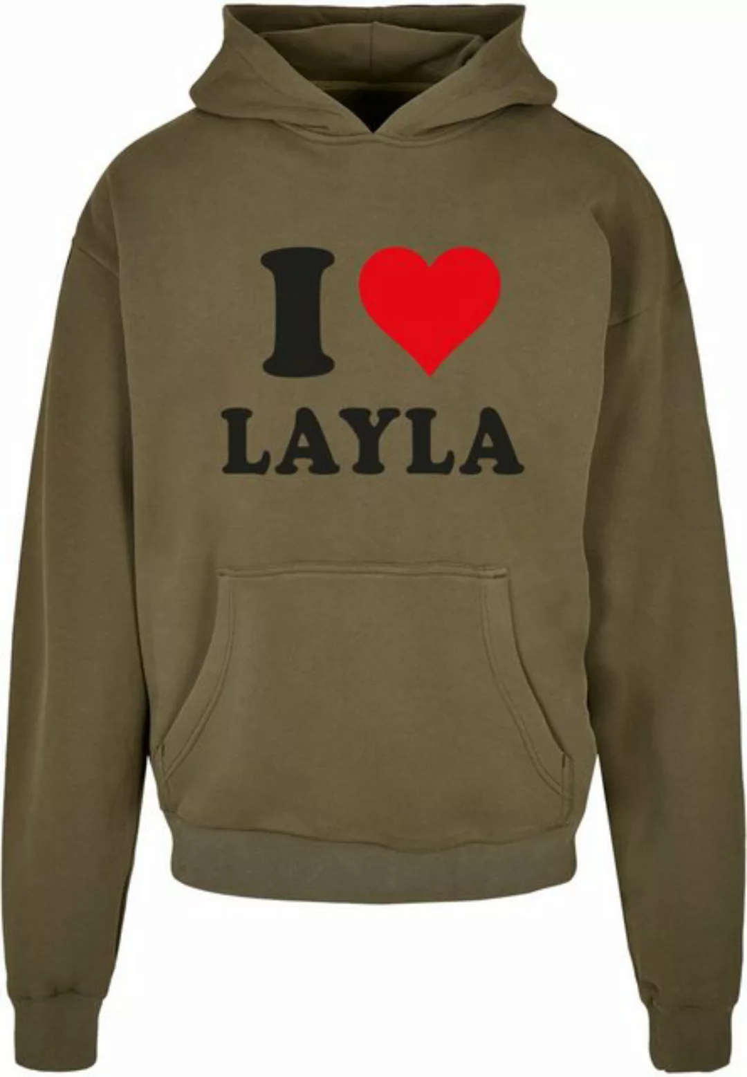 Merchcode Kapuzensweatshirt "Merchcode Herren I Love Layla Ultra Heavy Hood günstig online kaufen