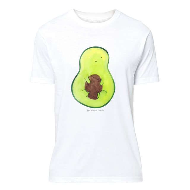 Mr. & Mrs. Panda T-Shirt Avocado mit Kern - Weiß - Geschenk, Veggie, Avocad günstig online kaufen