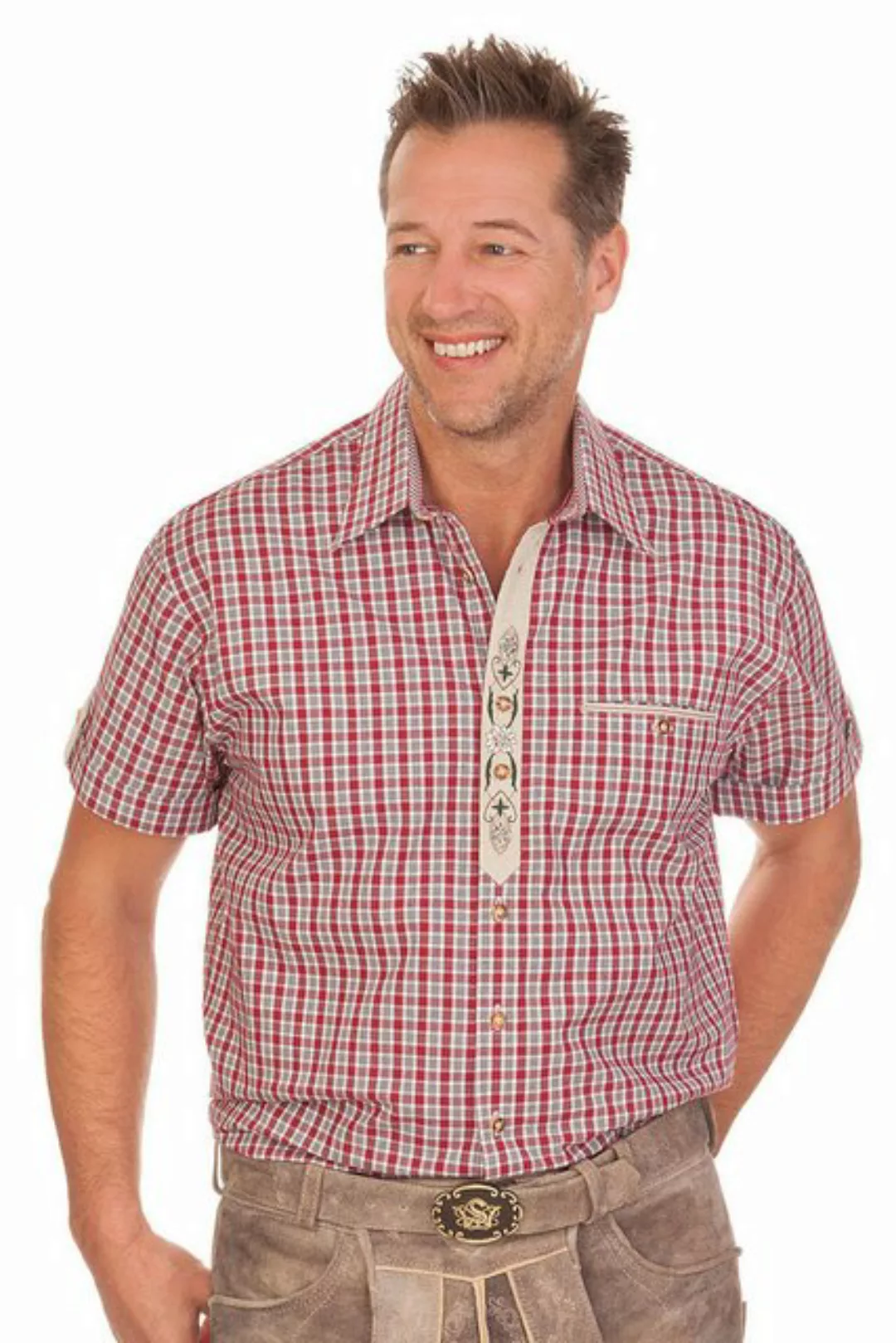 orbis Trachtenhemd Trachtenhemd - WALDFRIED - rot, braun günstig online kaufen