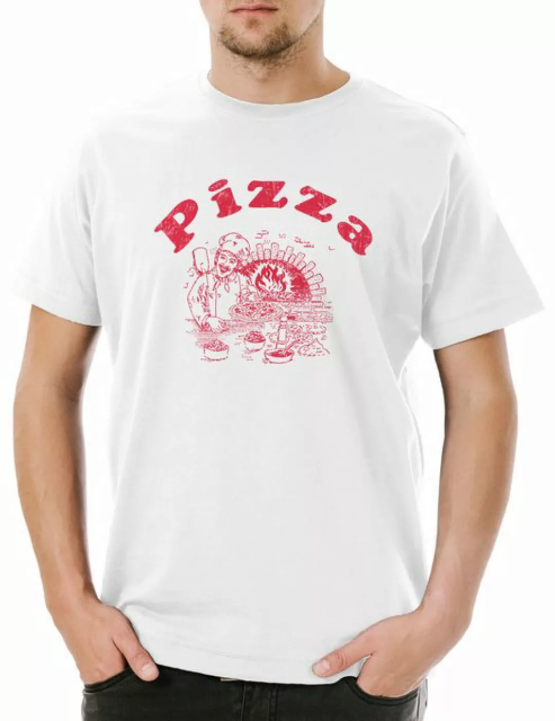 Urban Backwoods Print-Shirt Pizza Box II Herren T-Shirt Italia Fun Italien günstig online kaufen