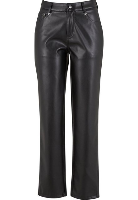 URBAN CLASSICS Stoffhose Urban Classics Ladies Straight Leg Synthetic Leath günstig online kaufen