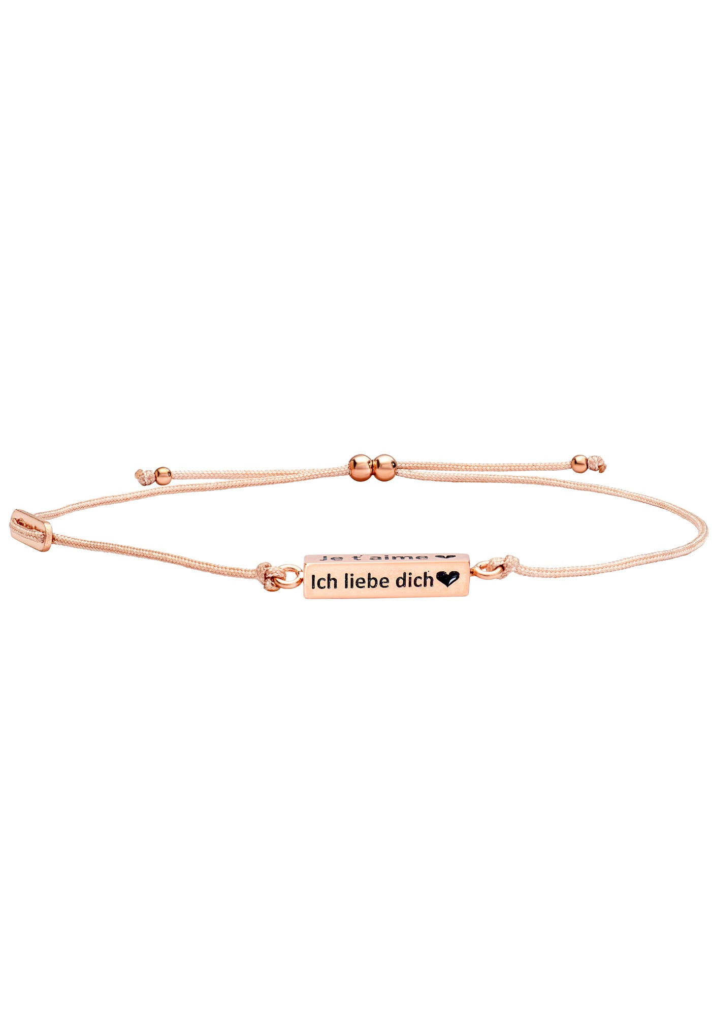 Julie Julsen Armband "CUBE, ROTVERGOLDET, "ICH LIEBE DICH", JJBR0448.2" günstig online kaufen