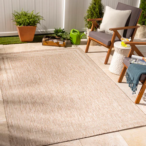 Surya Teppich »Cottage 2369«, rechteckig, Teppich In- /Outdoor Boho Jute-Op günstig online kaufen