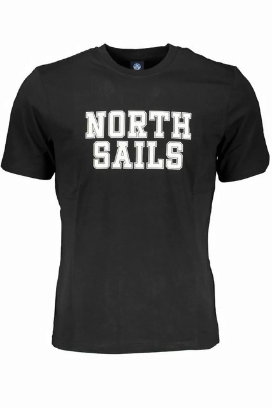 North Sails T-Shirt Stilvolles Herren Kurzarm T-Shirt Schwarz mit Print günstig online kaufen