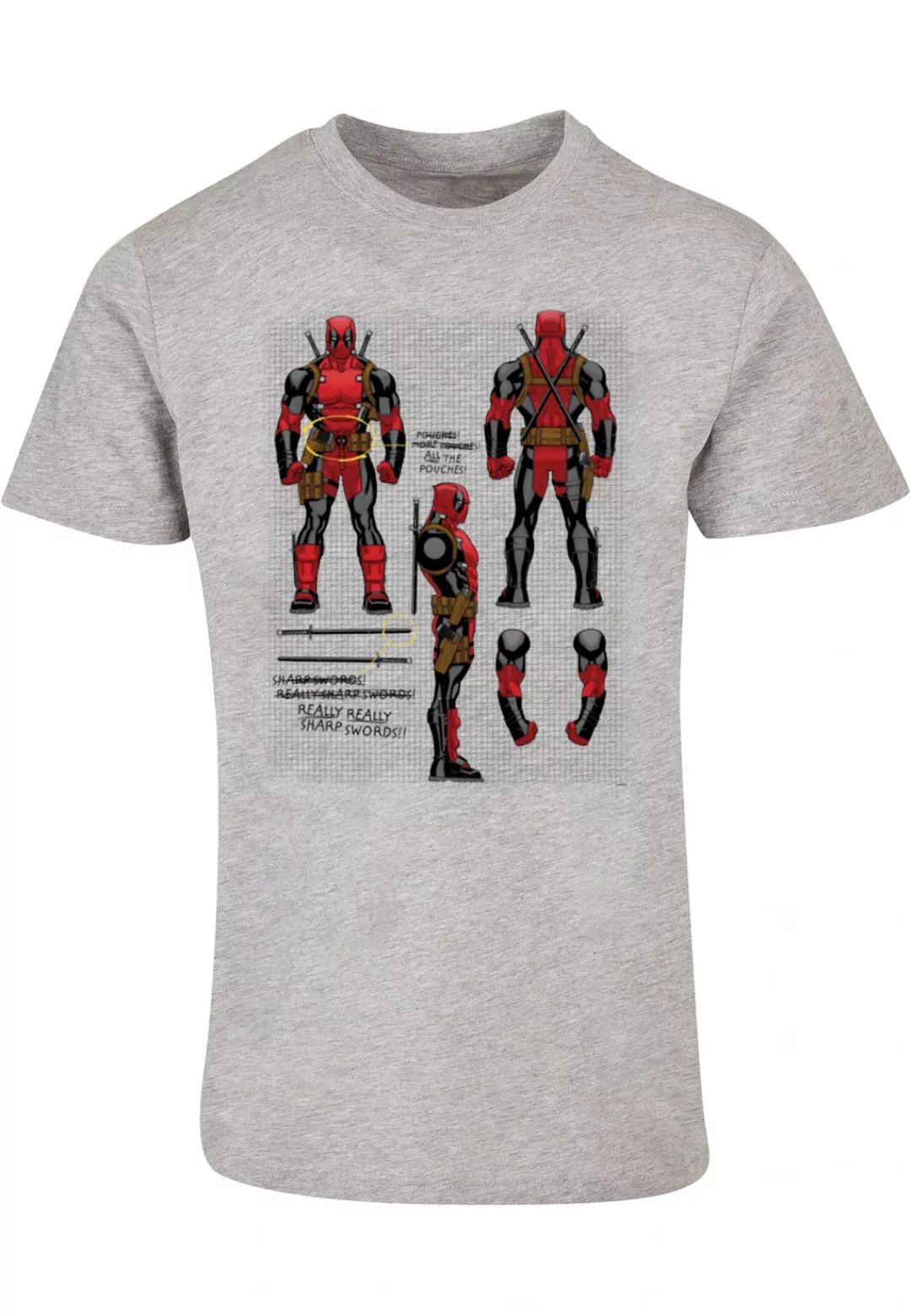 ABSOLUTE CULT T-Shirt "ABSOLUTE CULT Herren Deadpool - Action Figure Plans günstig online kaufen