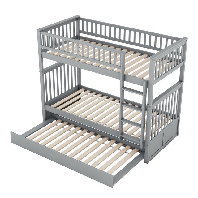 Gotagee Etagenbett Modern Kinderbet 90x200t Dreierbett mit Ausziehbett Hohe günstig online kaufen