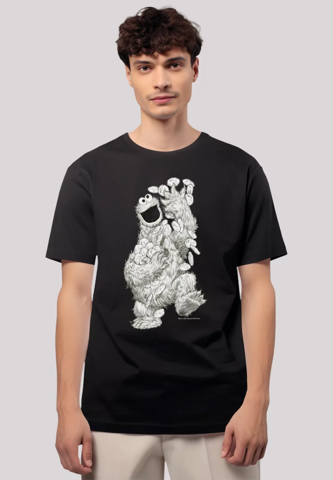 F4NT4STIC T-Shirt "Sesamstraße Cookie Monster Pencil Drawing", Premium Qual günstig online kaufen