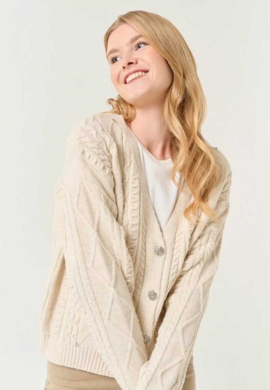 Jimmy Key Cardigan V-Ausschnitt Langärmlig Cardigan günstig online kaufen