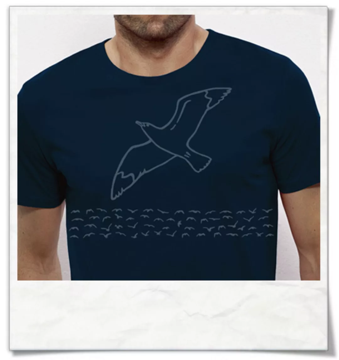 Möwe / Möwen T-shirt Für Männer In Navy / Dunkelblau günstig online kaufen