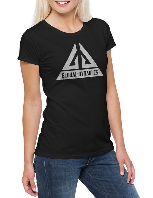 Urban Backwoods Print-Shirt Vintage Global Dynamics GD Logo Damen T-Shirt J günstig online kaufen