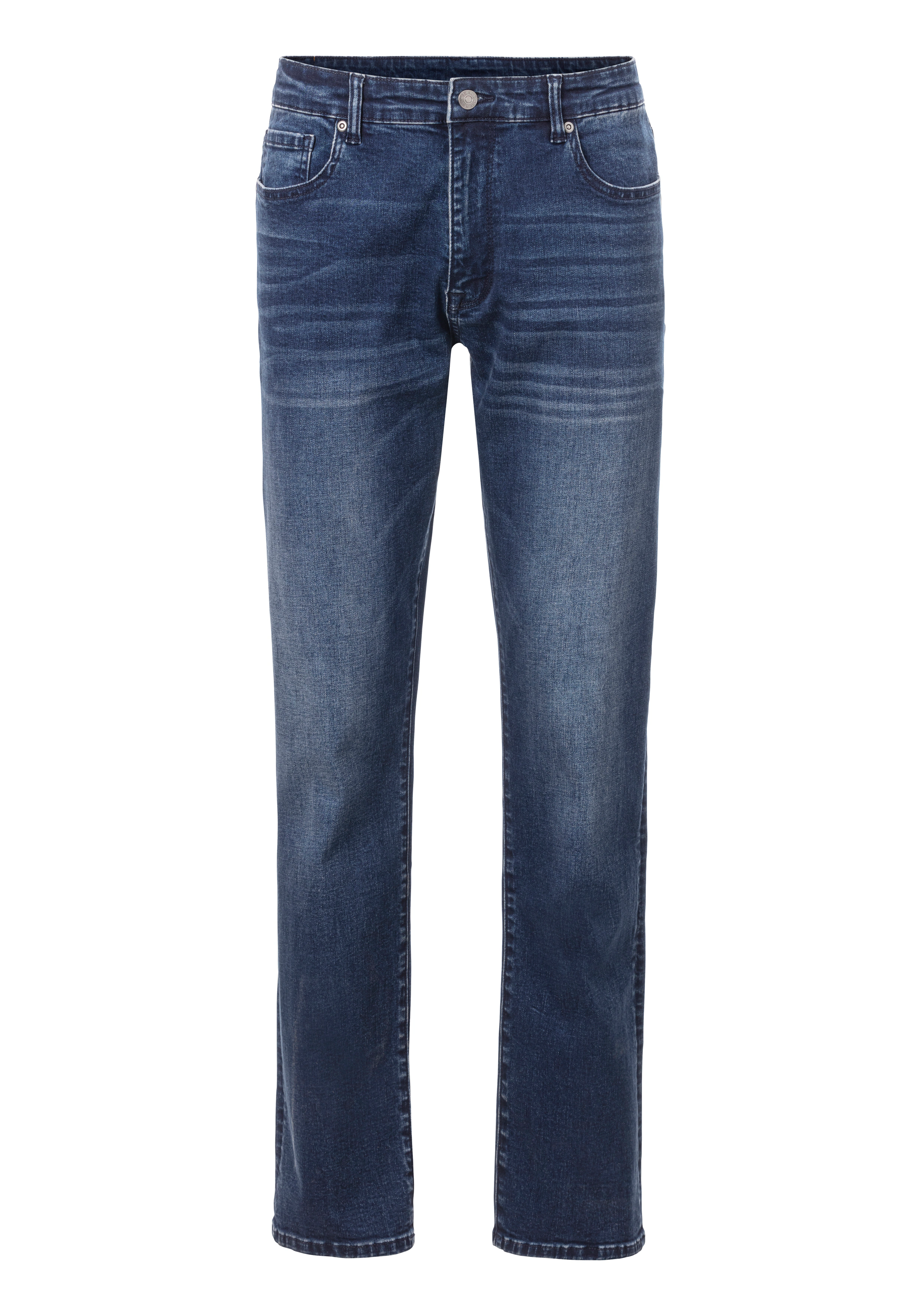 John Devin 5-Pocket-Jeans "Straight-fit Jeans", aus elastischer Denim-Quali günstig online kaufen