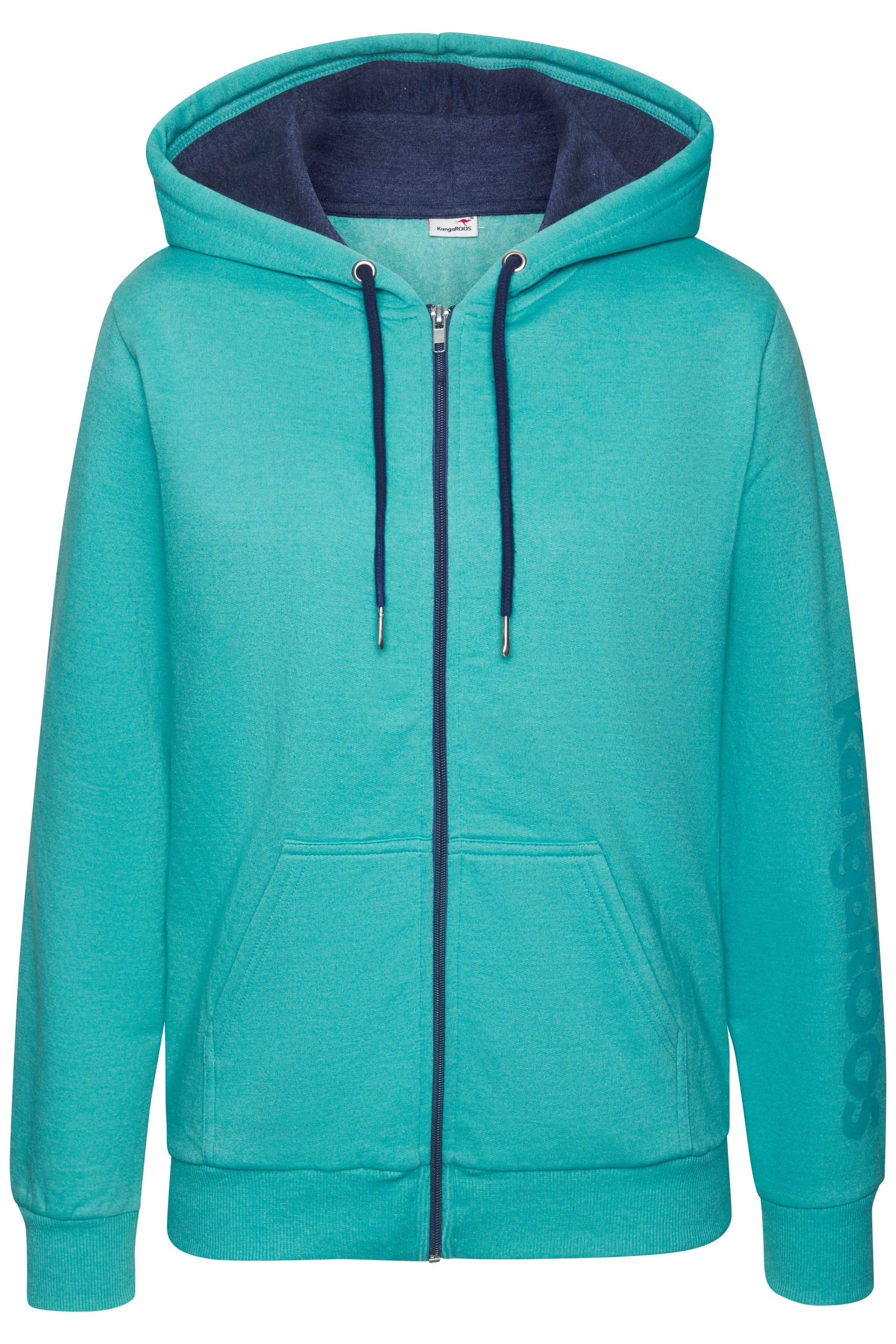 KangaROOS Sweatjacke, mit kontrastfarbenen Details, Loungewear günstig online kaufen