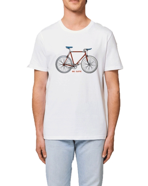 Ytwoo Unisex T-shirt Rennrad Rot Mit Blauem Sattel Französisch Bicyclette günstig online kaufen