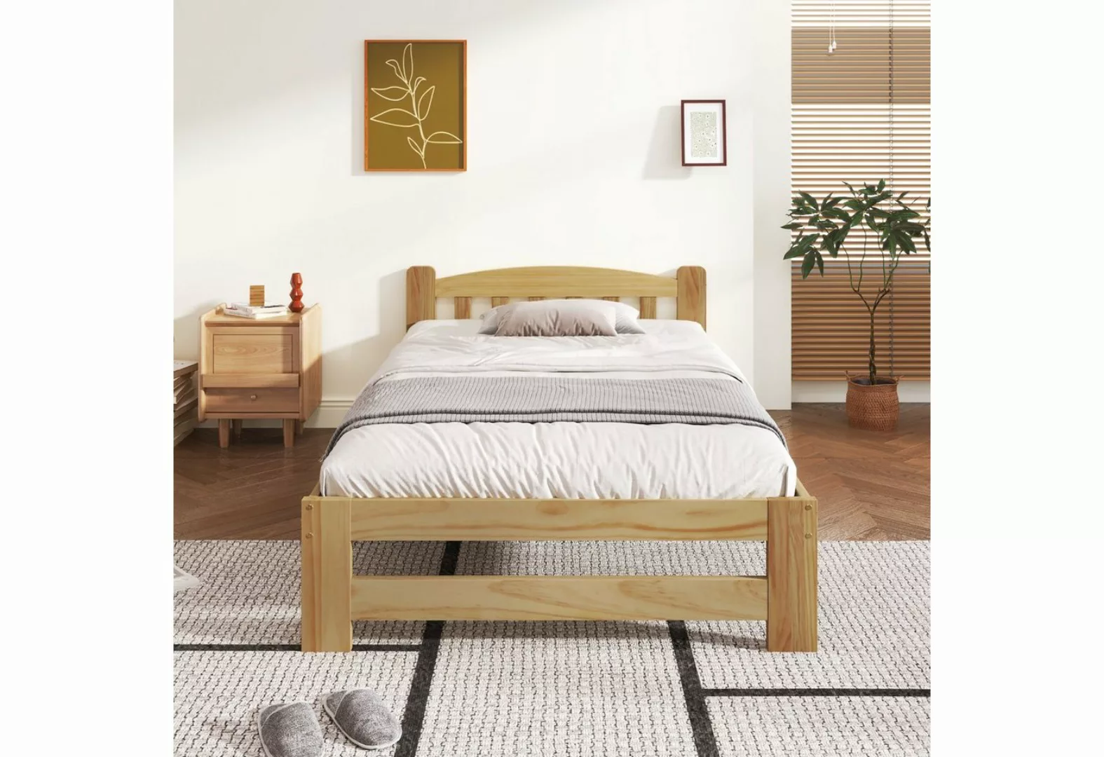 REDOM Massivholzbett Futonbett, Doppelbett Funktionsbett, Gästebett Holzbet günstig online kaufen