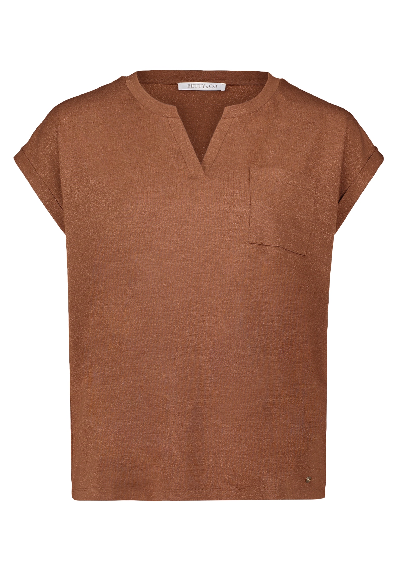 Betty&Co Kurzarmshirt "Betty & Co Damen Casual-Shirt mit Perlen", (1 tlg.), günstig online kaufen