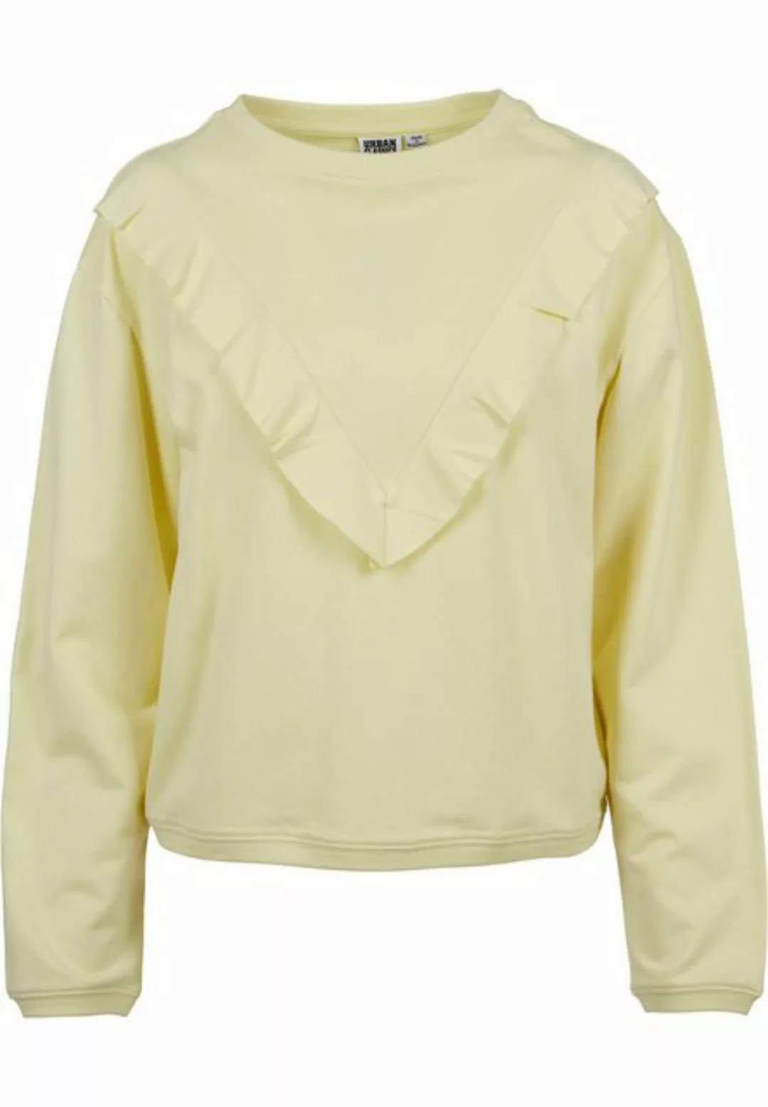 URBAN CLASSICS Sweatshirt Urban Classics Damen Ladies Terry Volant Crew (1- günstig online kaufen