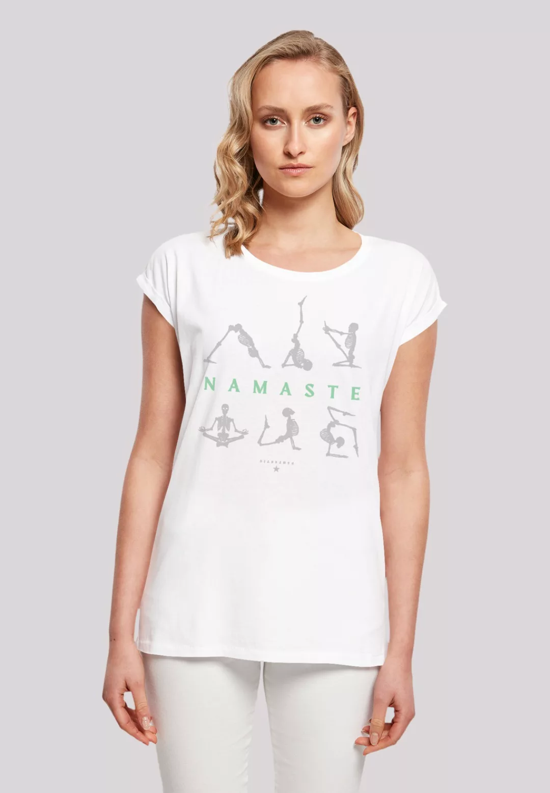 F4NT4STIC T-Shirt "Namaste Yoga Skelett Halloween", Print günstig online kaufen