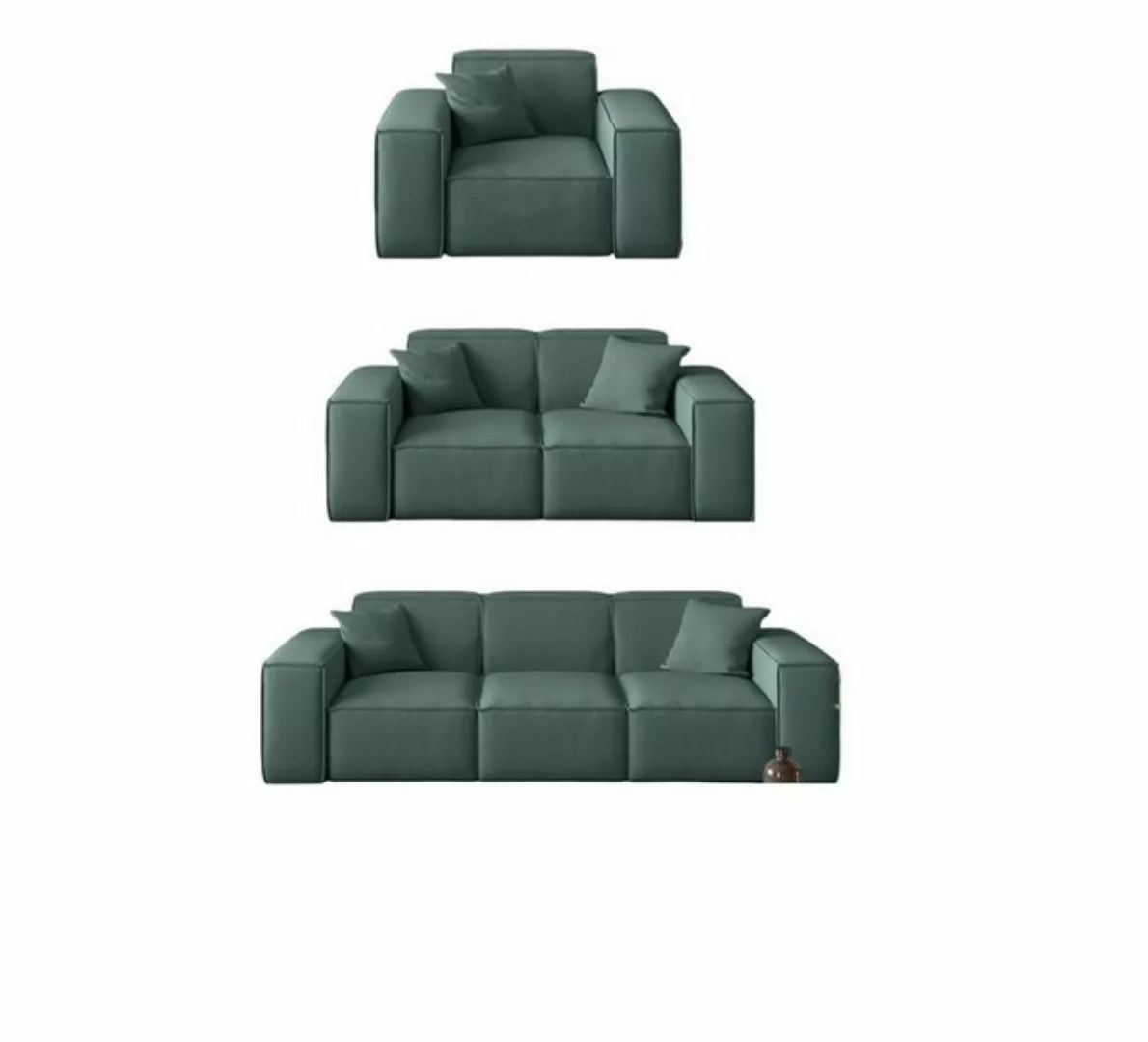 Fun Möbel Polstergarnitur Sofaset Designersofa CELES 3-2-1 in Stoff inkl. 5 günstig online kaufen