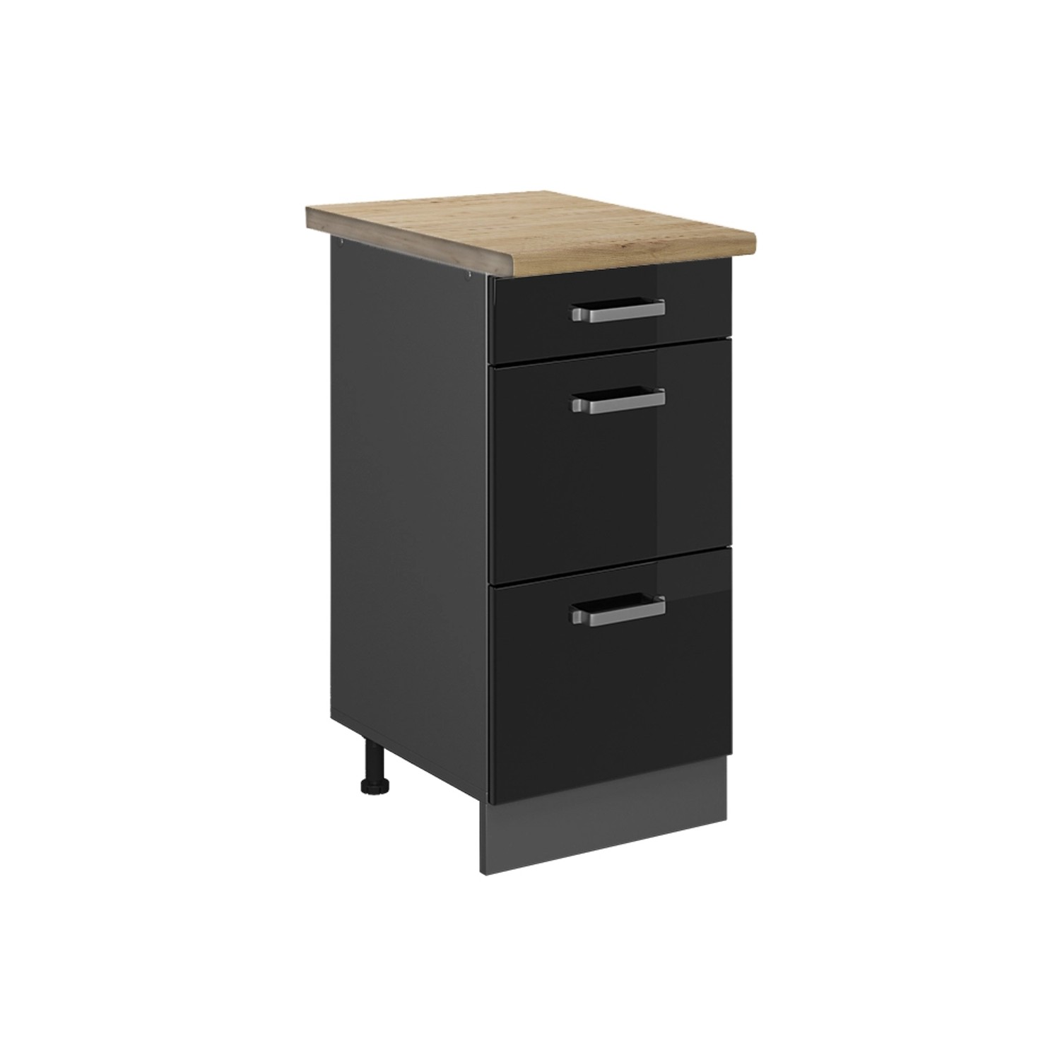 Vicco Unterschrank R-Line, Schwarz Hochglanz/Anthrazit, 40 günstig online kaufen