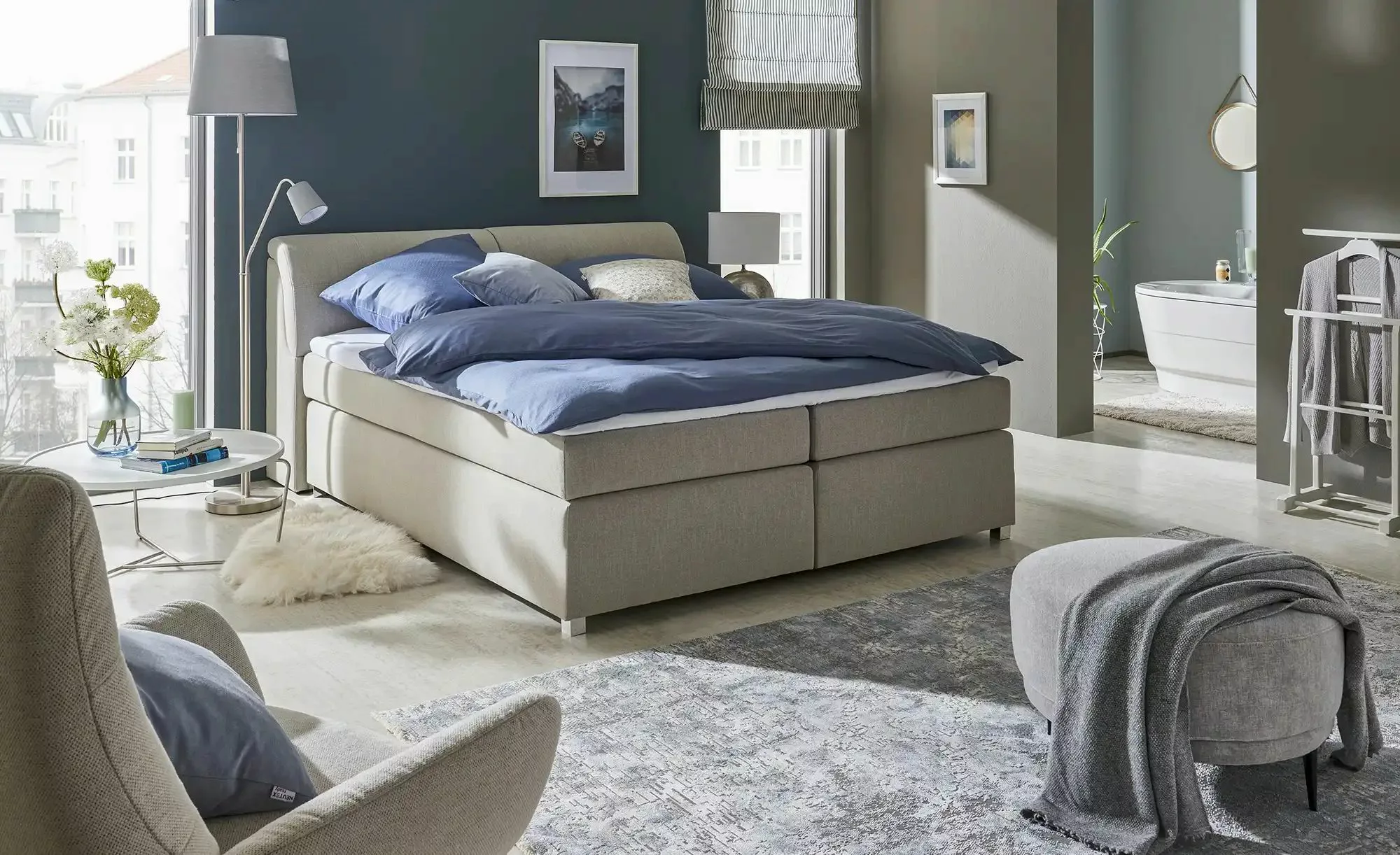 Switch Refresh Boxspringbett  Lumo ¦ beige ¦ Maße (cm): B: 170 H: 100 Bette günstig online kaufen