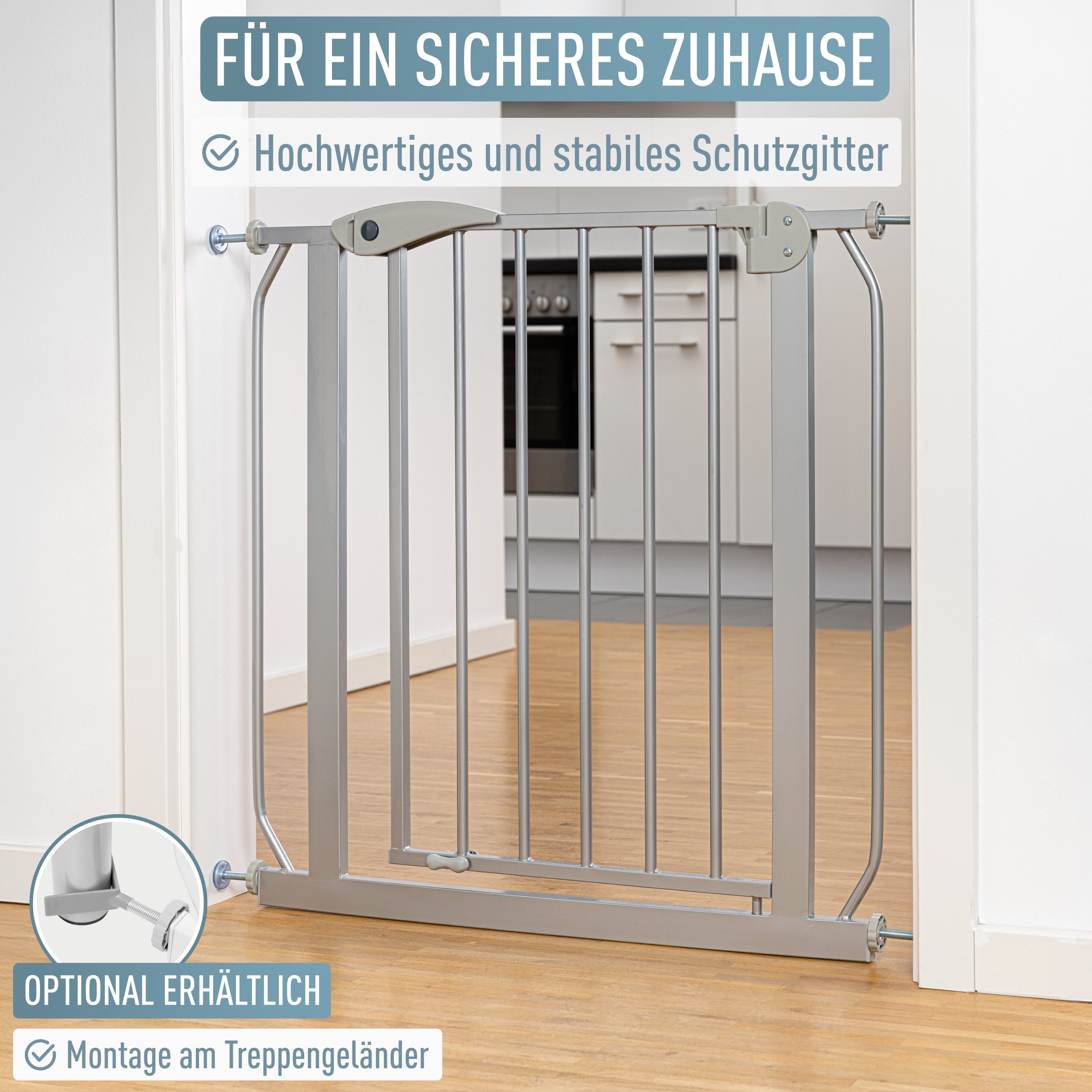 ib style Türschutzgitter Berrin Treppengitter 140-150cm günstig online kaufen