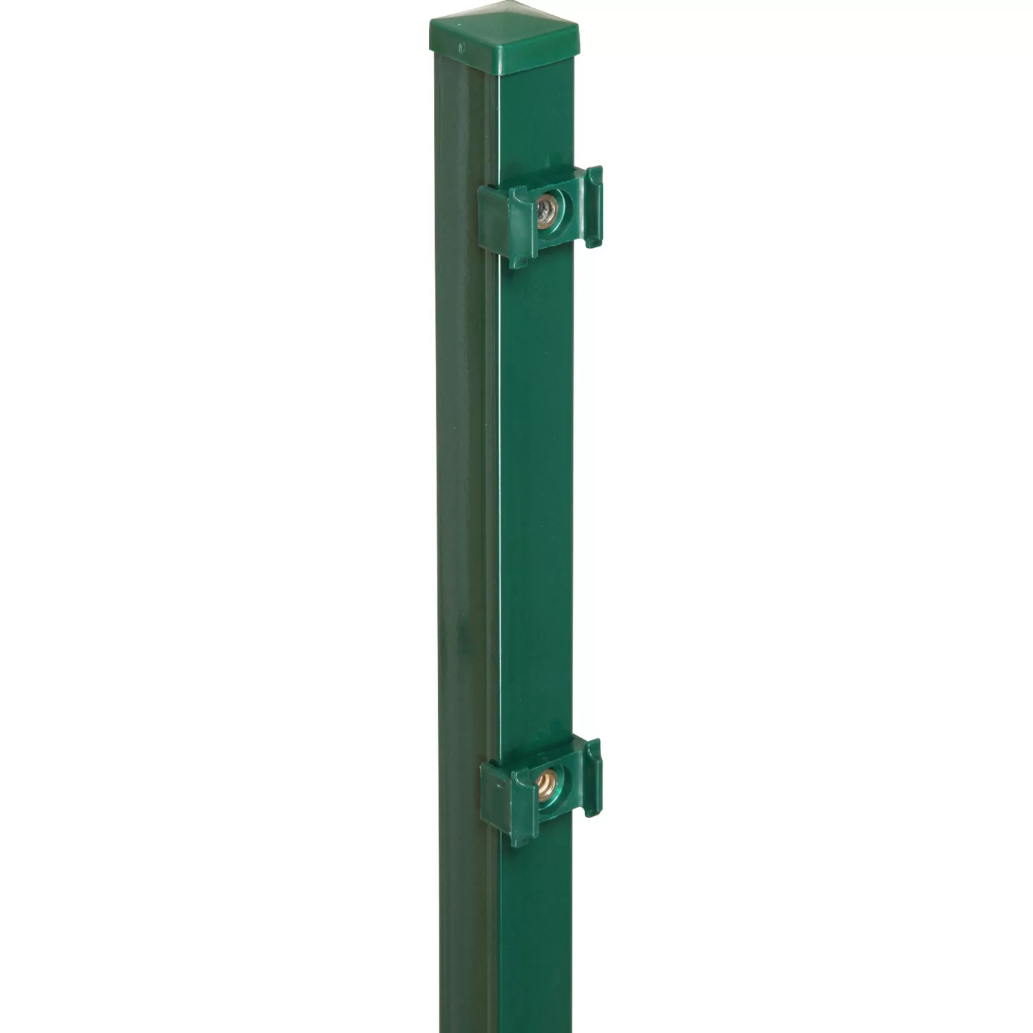 Vierkant-Zaunpfosten mit Klemmplättchen  4 cm x 4 cm x 100 cm Grün günstig online kaufen