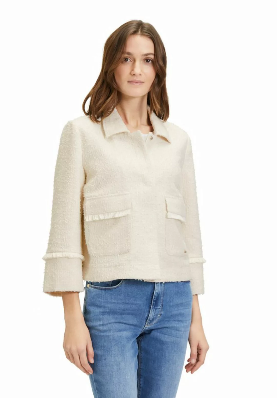 Betty&Co Kurzblazer "Betty & Co Blazer-Jacke mit Knöpfen", Aufgesteppte Bän günstig online kaufen