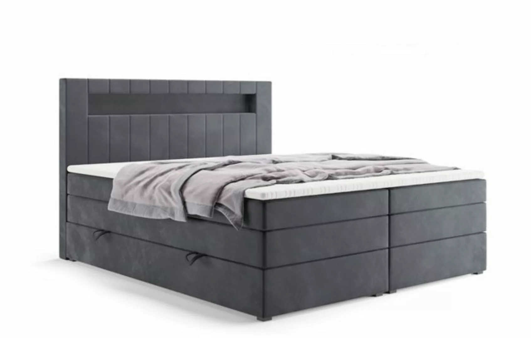 Labett Boxspringbett mit Bettkasten & Doppelmatratze GOLD 5 KING 160x200 18 günstig online kaufen