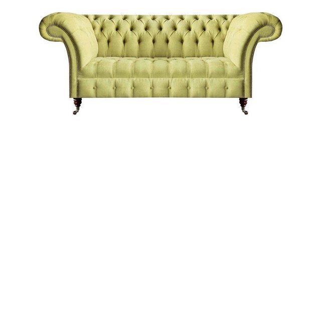 JVmoebel Chesterfield-Sofa Gelb Luxus Garnitur Sitzmöbel Polster Stoff Neu günstig online kaufen