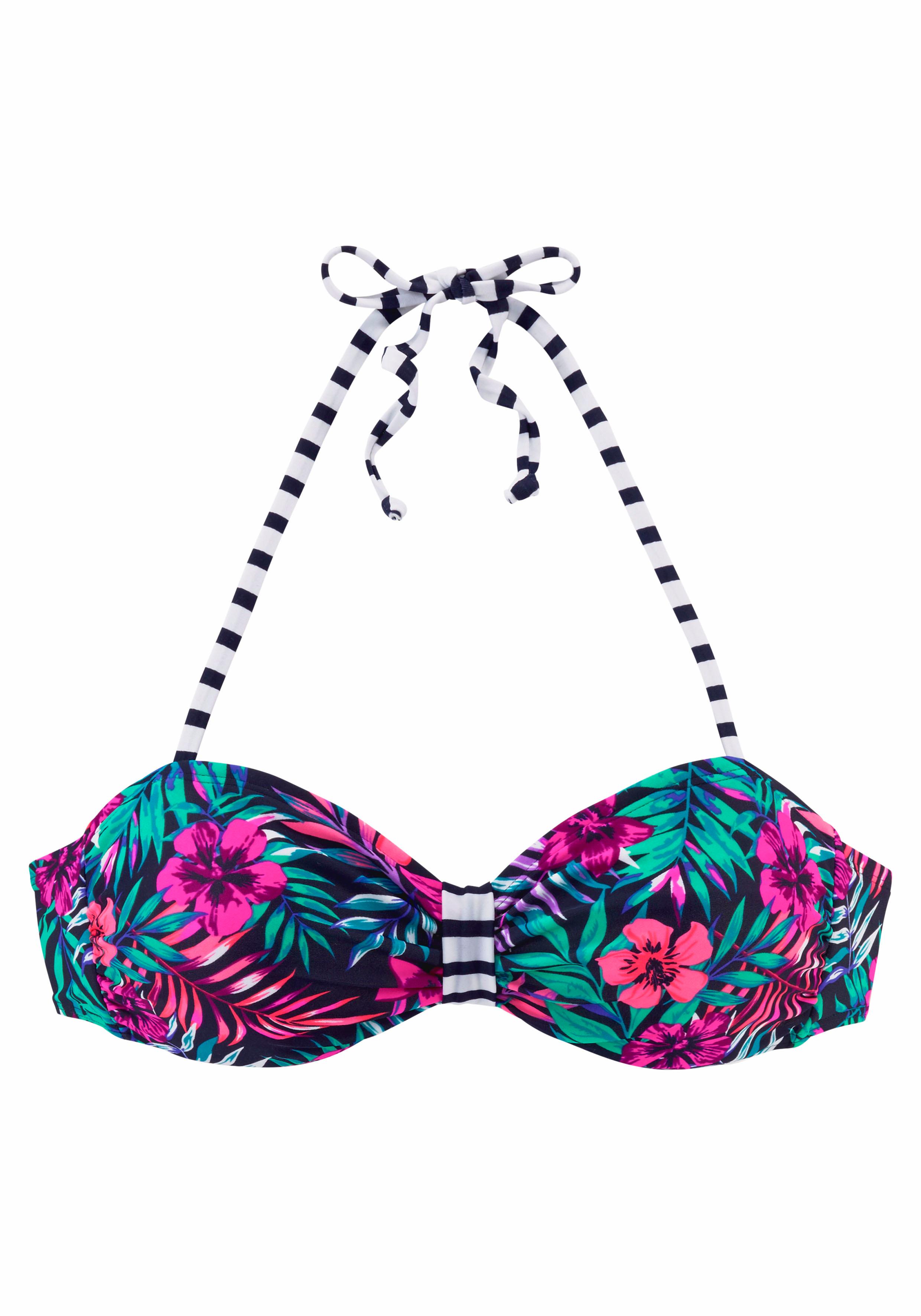Venice Beach Bandeau-Bikini-Top "Summer", mit kontrastfarbener Schlaufe günstig online kaufen