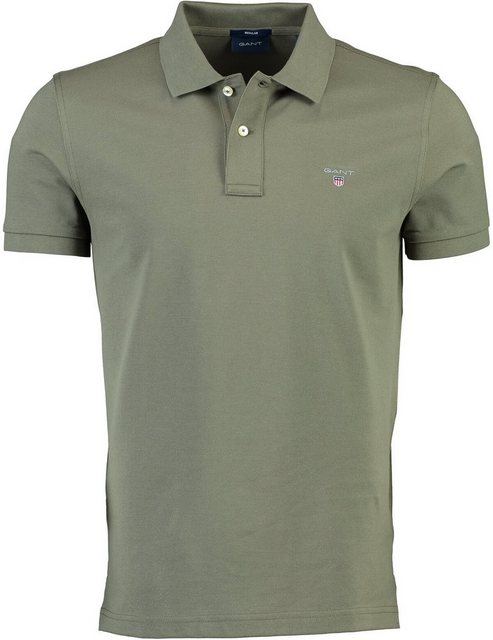 Gant Poloshirt GANT Polo-Shirt oliv Original Rugger günstig online kaufen