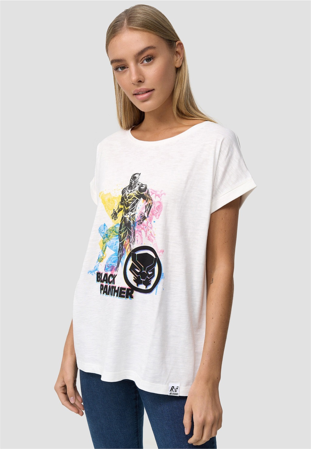 Recovered T-Shirt "Black Panther", (1 tlg.), mit coolem Black Panther-Print günstig online kaufen