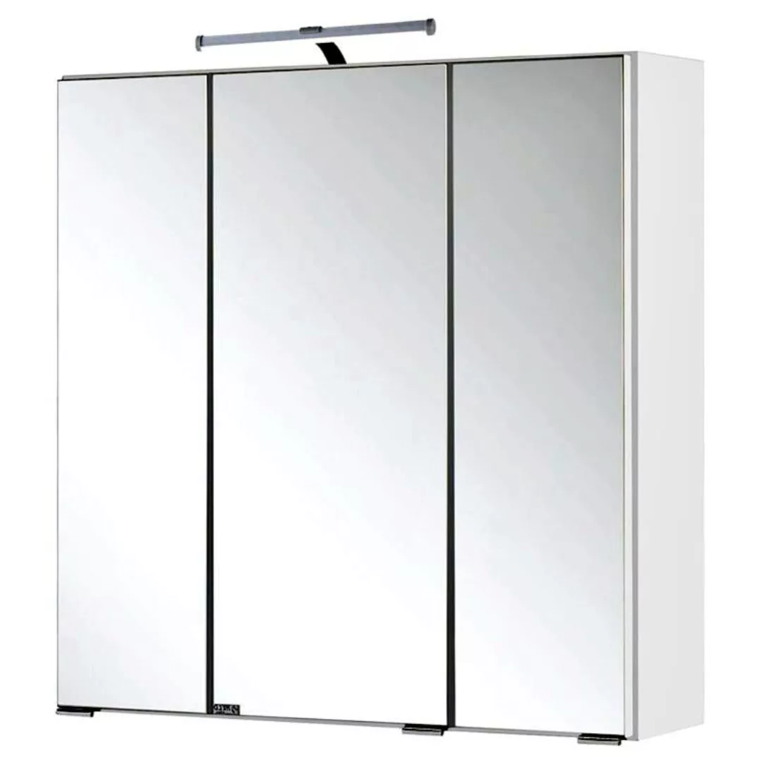 Spiegelschrank 60cm weiß PADUA-03 LED, 3-trg, B x H x T: ca. 60 x 64 x 20 c günstig online kaufen